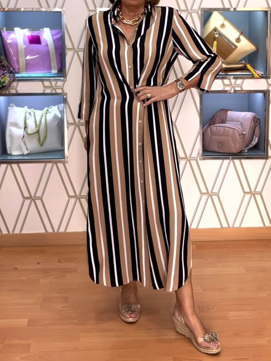 Striped Print Straight Dress