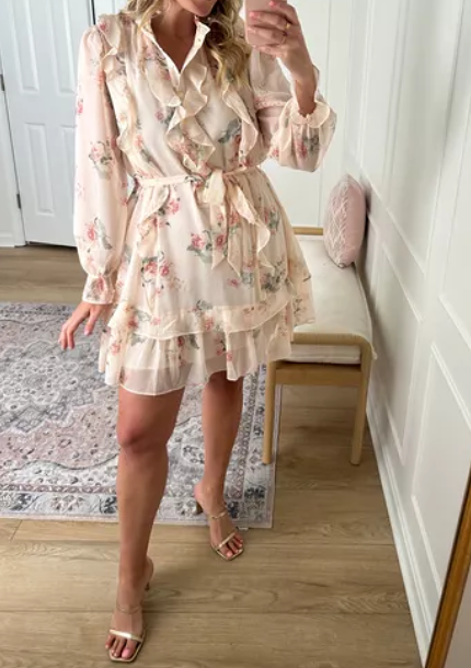 The Elegant Chiffon Floral Dress