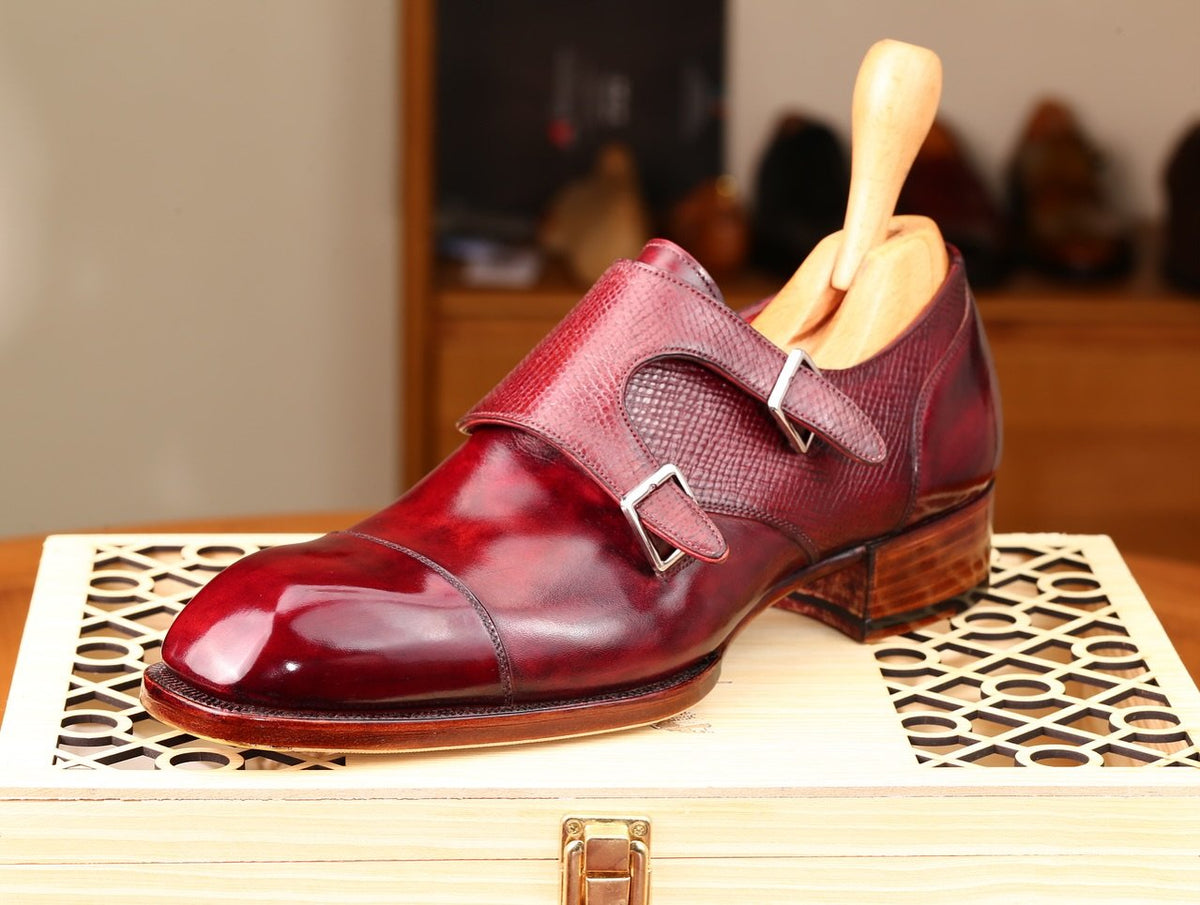 Double Buckle Formal Business Leather Shoes